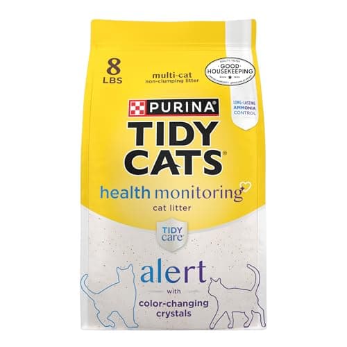Purina Tidy Cats Tidy Care Alert Health-Monitoring Non-Clumping Cat Litter with Silica Crystals, 8 lb