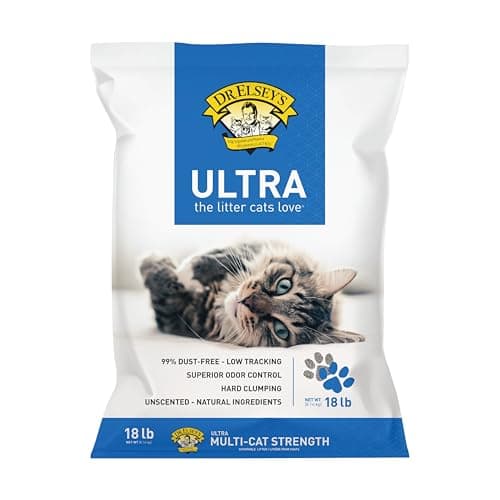 Dr. Elsey's Ultra Unscented Clumping Clay Cat Litter, 18 lb Bag