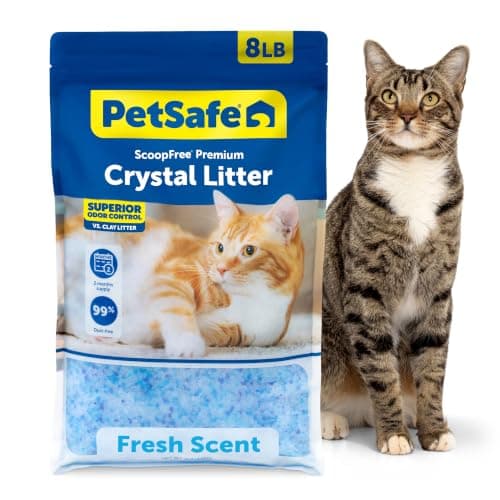 PetSafe ScoopFree Odor Control Crystal Cat Litter, Fresh Scent, 8 lb Bag